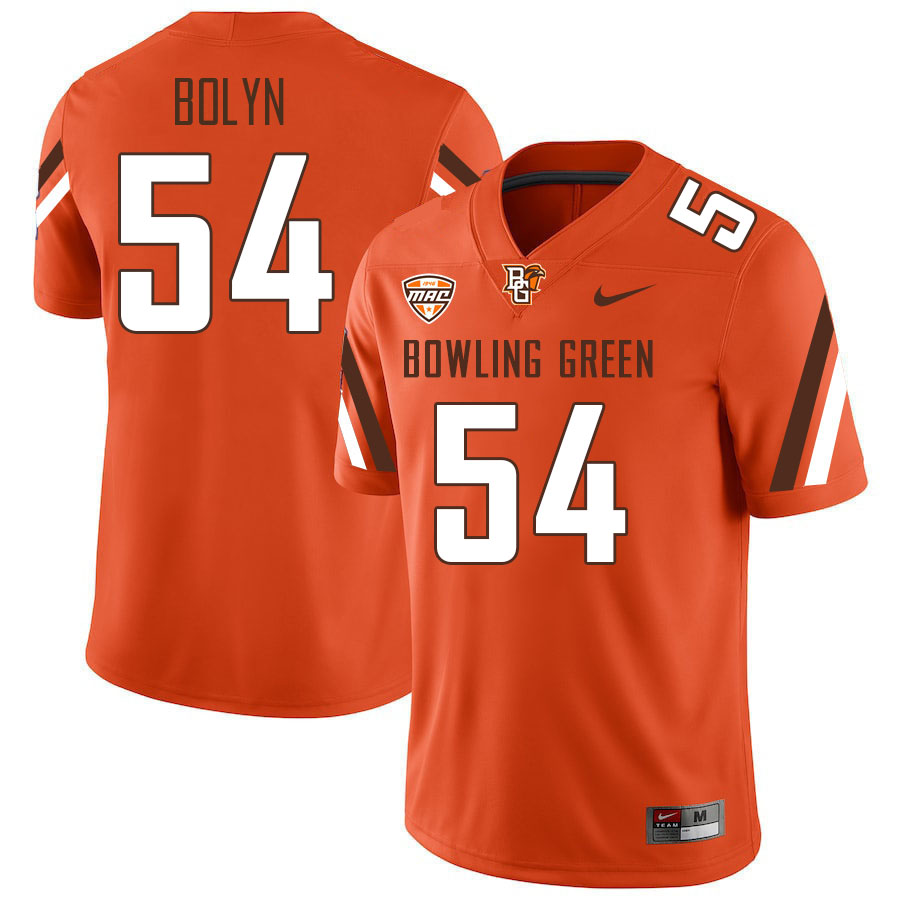 Bowling Green Falcons #54 Brody Bolyn College Football Jerseys Stitched Sale-Orange